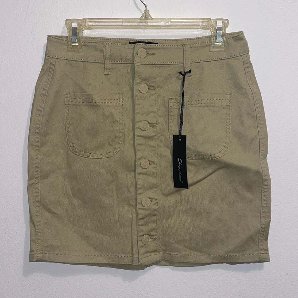 Shinestar • Twill Buttoned Skirt • L